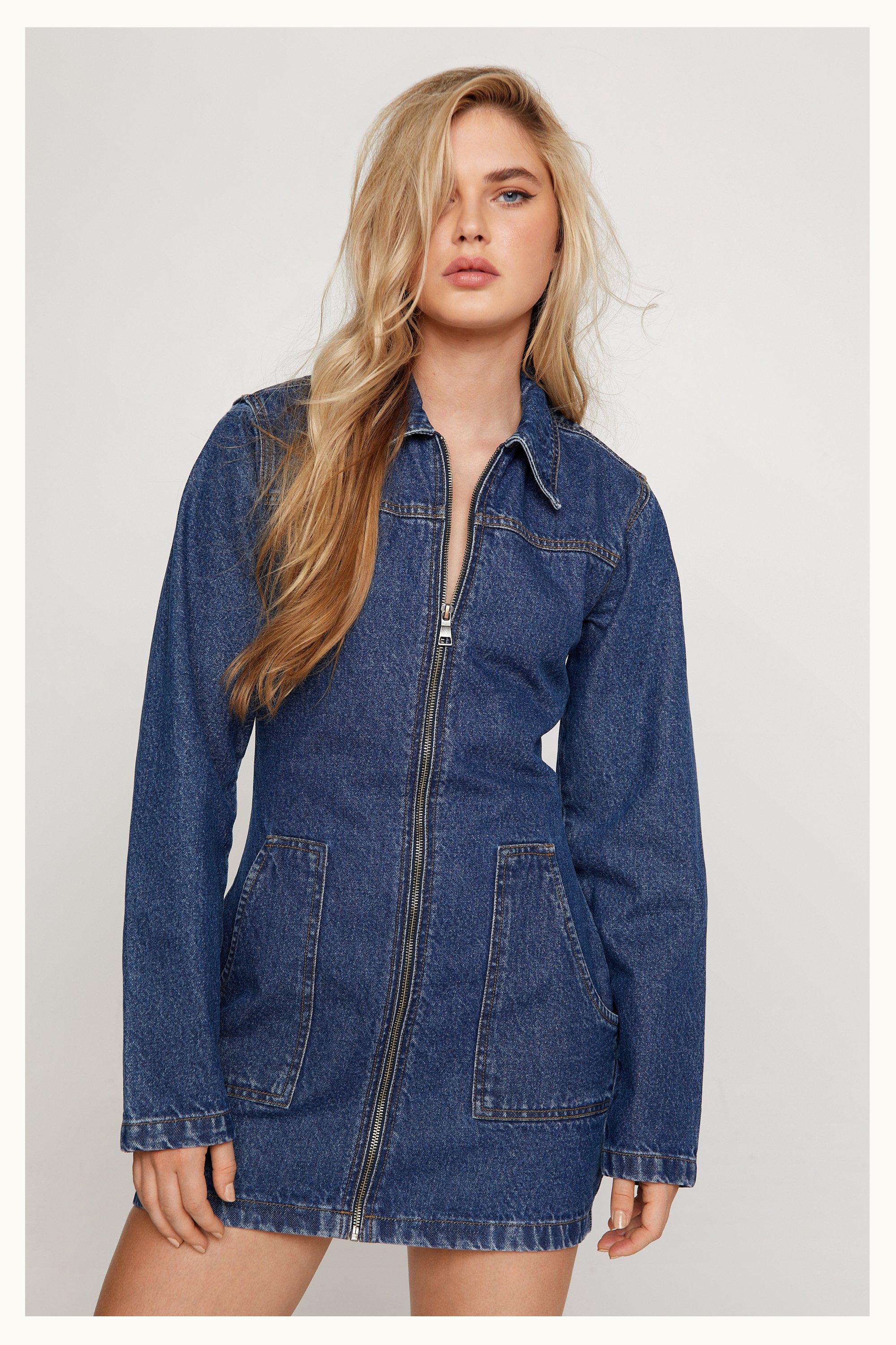 Denim 2024 zip dress